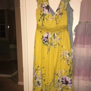 Yellow floral dress